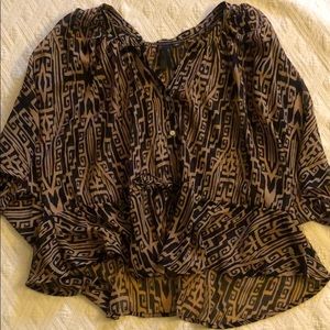 Willi Smith Tribal Print Top